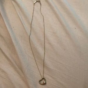 Tiffany open heart pendant necklace!